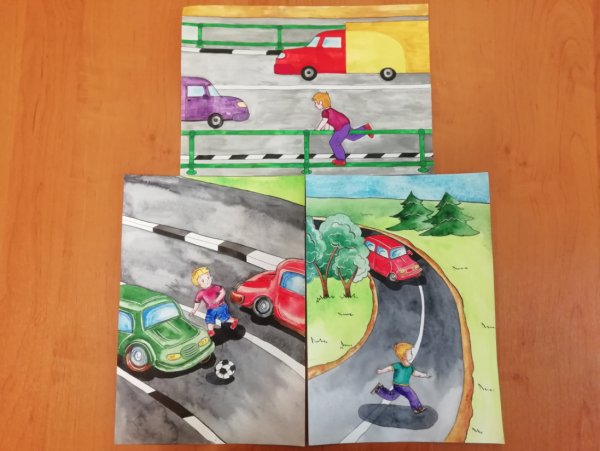 Рисунок осторожно дорога