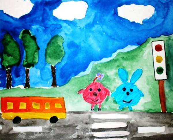 ПДД В детском саду рисование