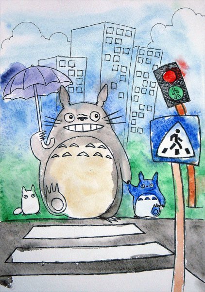 Рисунки на тему ПДД С аниме