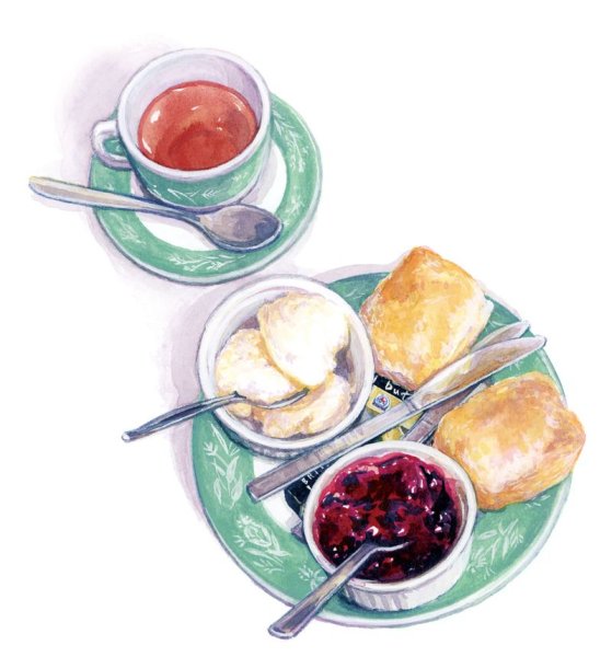 Кружка кофе акварелью