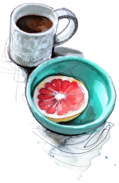 Фуд иллюстрация акварелью