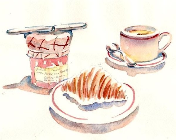 Еда акварелью