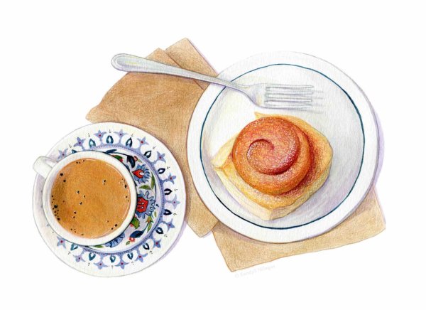 Французский десерт рисунок