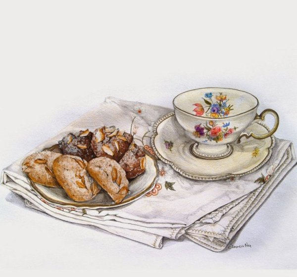 Яйца блюда акварель