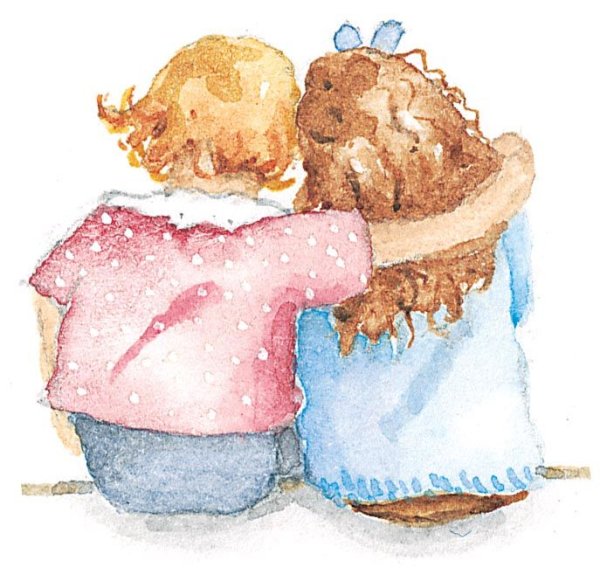 Подруги акварель