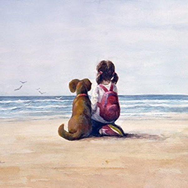 Картина акварель друзья