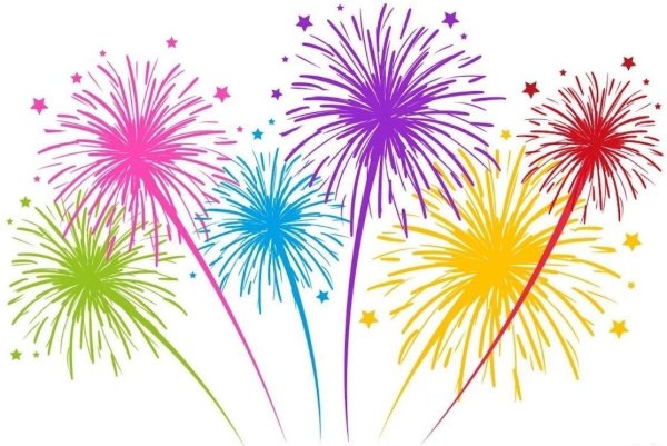 Фейерверк акварель