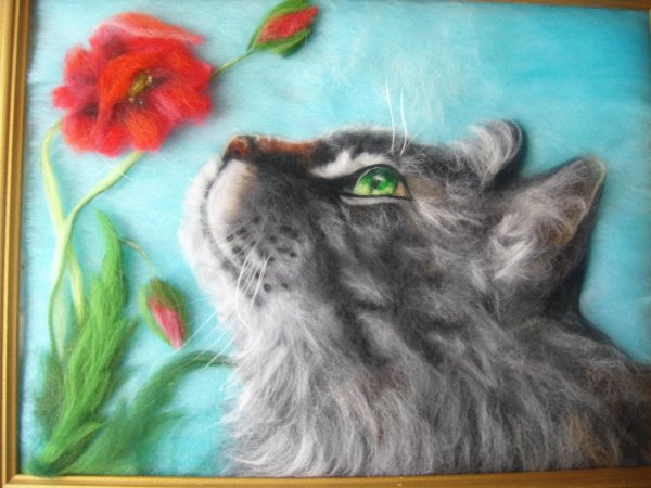 Картины валяние животные