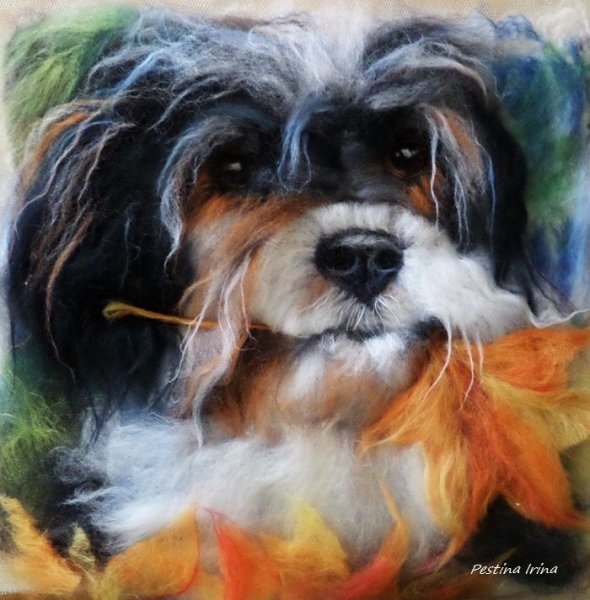 Картины из шерсти