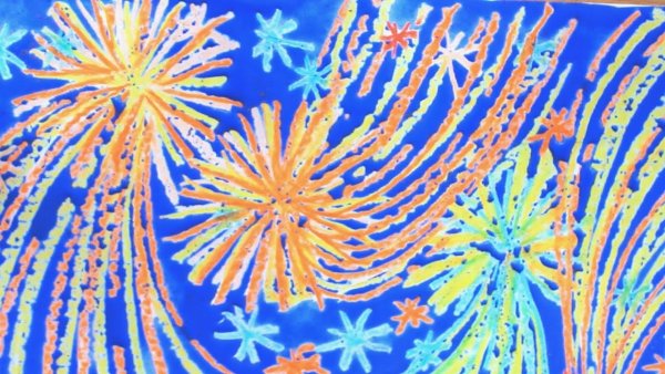 Салют живопись