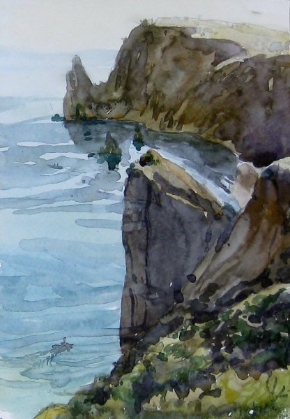 Скалы гуашью