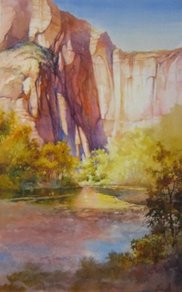 Художник Карл Блюхер скалы акварель