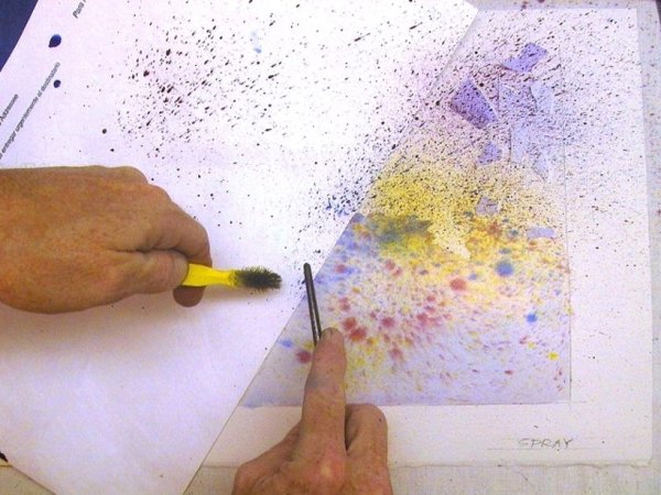 Рисование брызгами