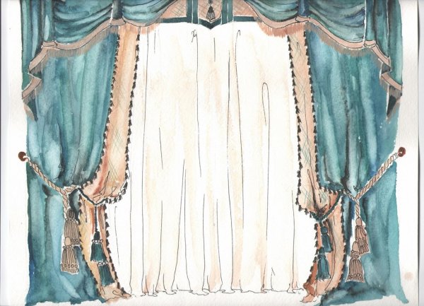 Шторы иллюстрация