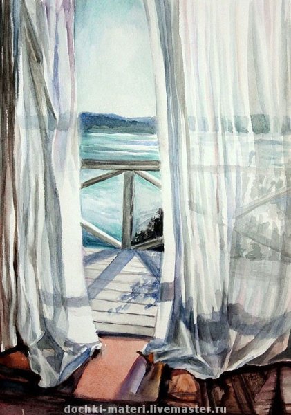 Шторы акварель