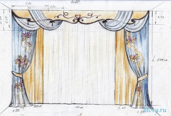 Ламбрекен эскиз