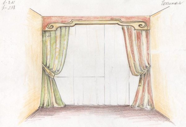 Рисование штор