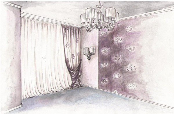 Обои и шторы рисунок