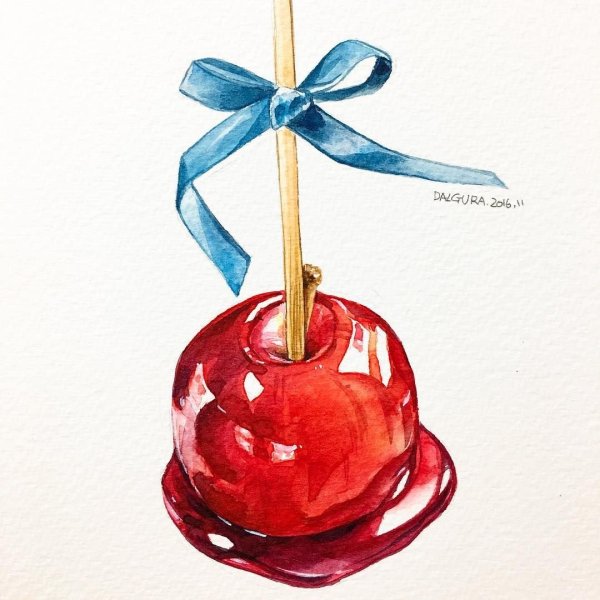 Конфеты акварель