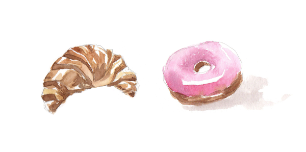 Леденец акварельными карандашами