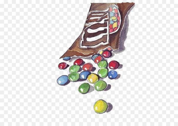 Конфетки акварель