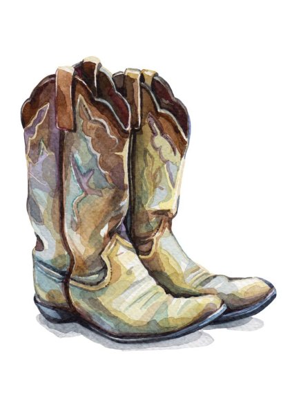 Ботинки акварелью