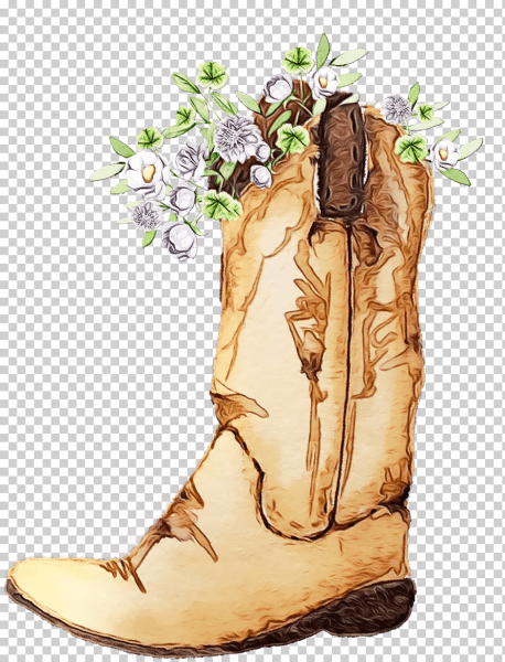 Сапоги акварель