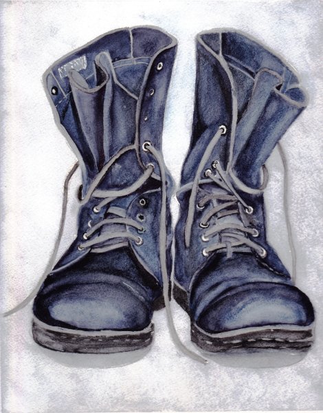 Ботинки акварелью