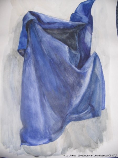 Ткань акварелью