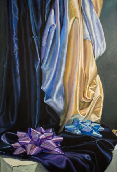 Этюд драпировки акварелью