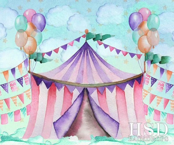 Цирк акварель