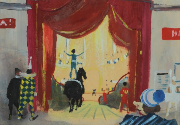 Цирк Акварельная иллюстрация