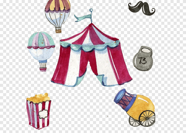Цирк Акварельная иллюстрация