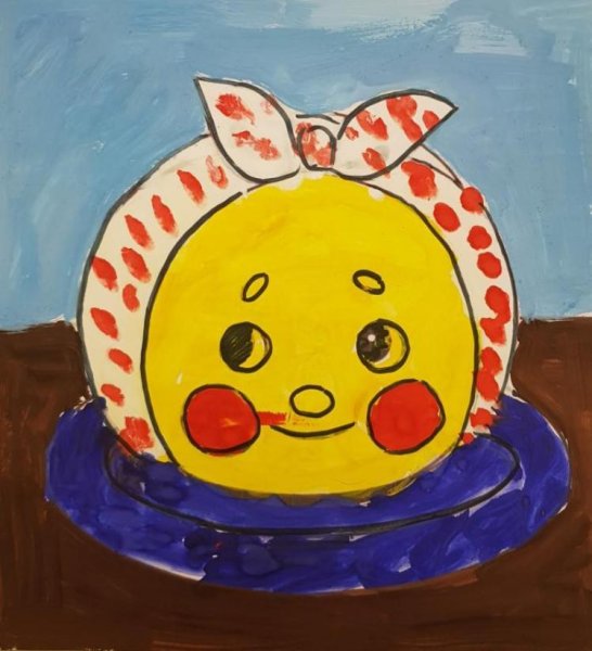 Колобок иллюстрация акварель