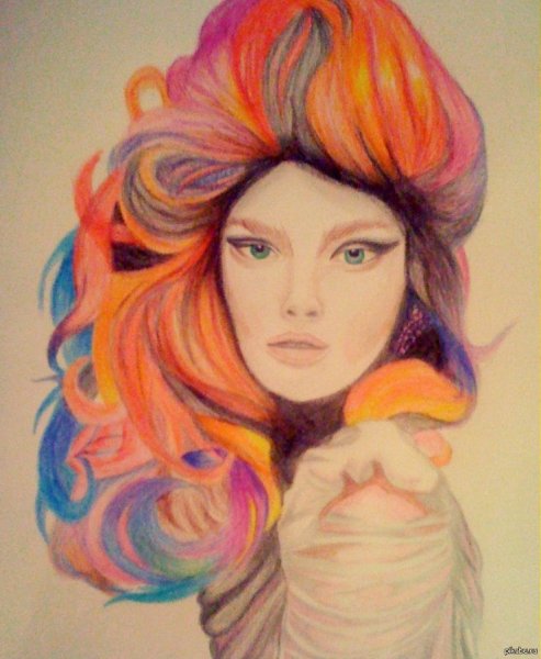 Девушка рисунок