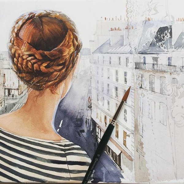 Вероника калачёва акварель