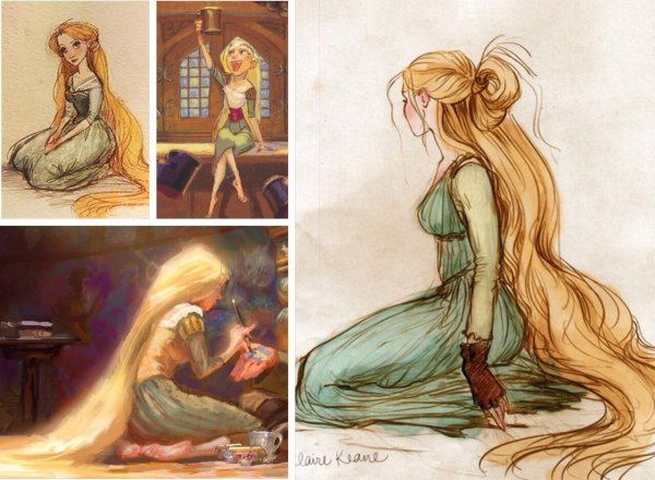 Рапунцель концепт арт Юджин