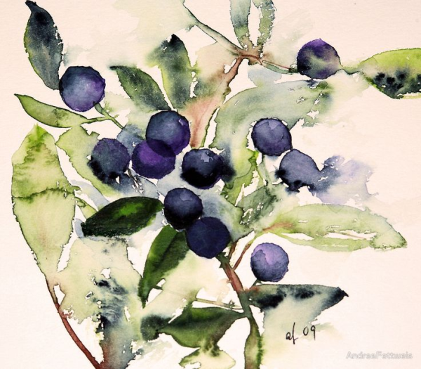 Еда акварелью