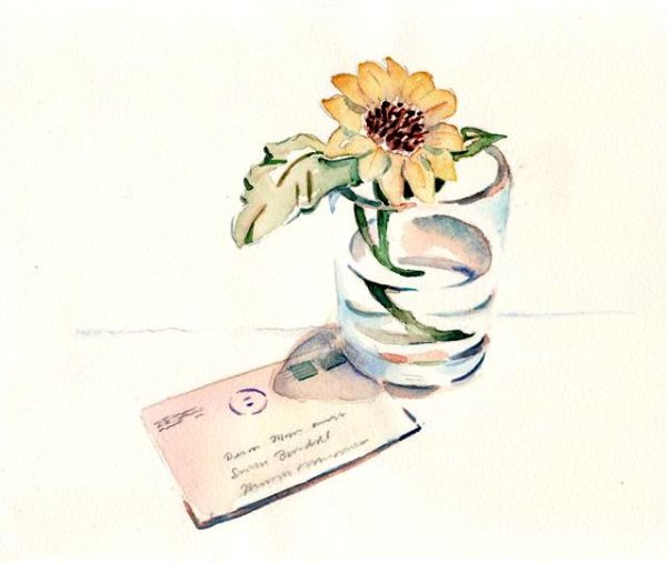 Кубок рисунок акварель