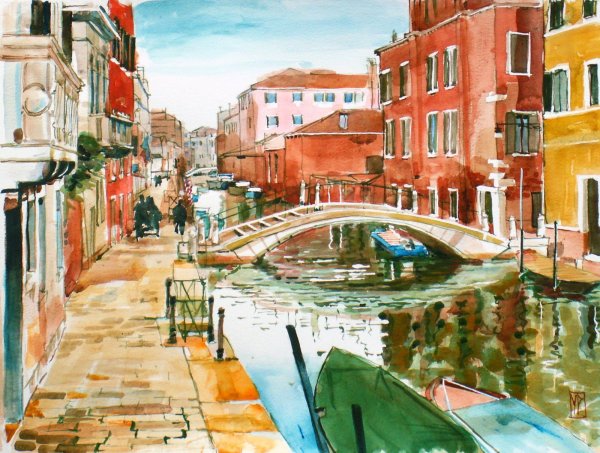 Бальони акварель Венеция