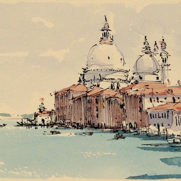 Венеция Акварельные скетчи