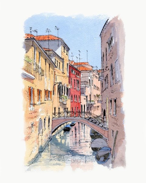 Италия скетчинг городской