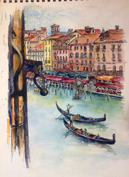 Скетчинг Италия Венеция
