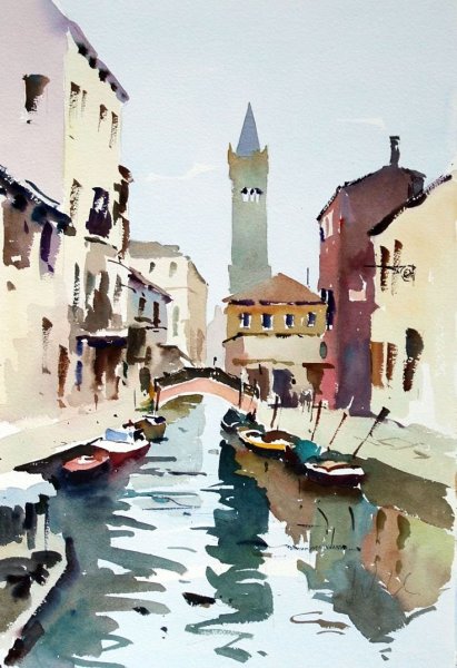 Скетчинг пейзажи Венеции