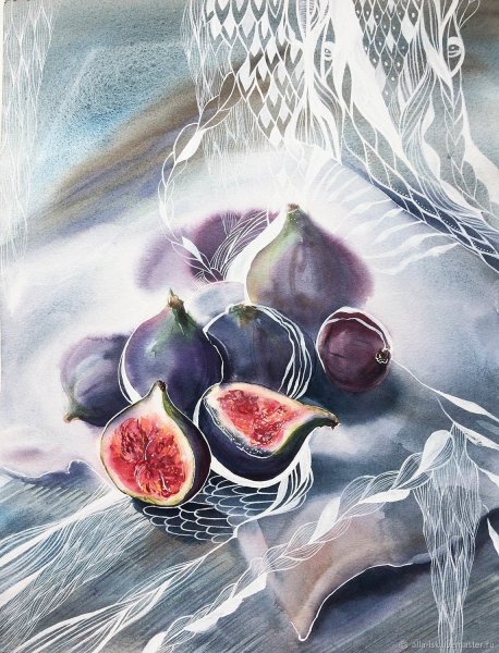 Живопись гранат инжир