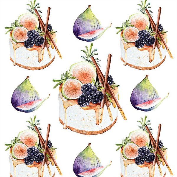 Инжир акварелью для начинающих