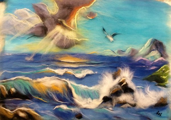 Картины шерстью