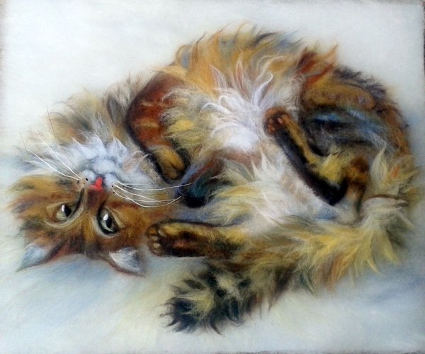 Рисование шерстью