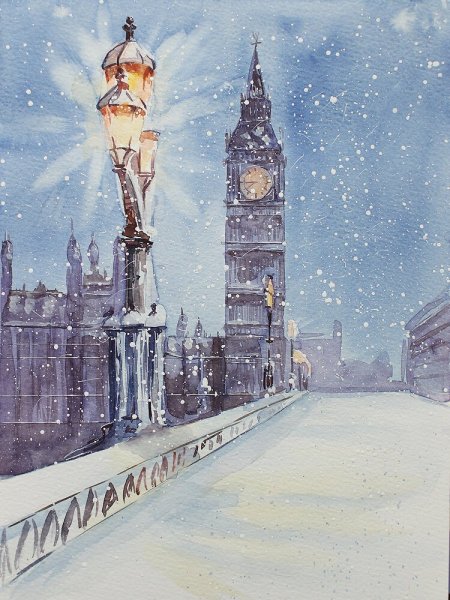 Зимняя Англия Биг Бен