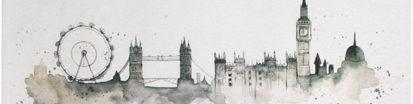 Лондон акварелью для скрапбукинга
